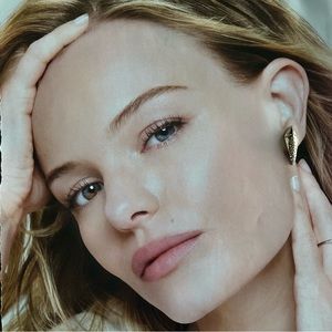 Alexis Bittar Crystal Gold Tone Stud Earrings